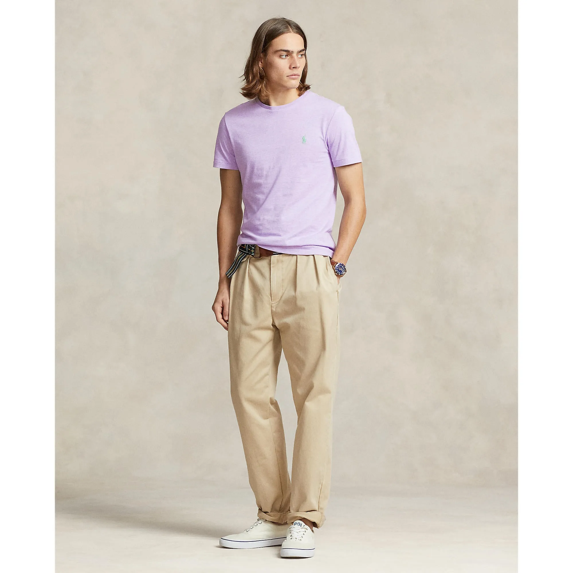 Polo Ralph Lauren - Custom Slim Fit Jersey Crewneck T-Shirt - Paste Purple Heather