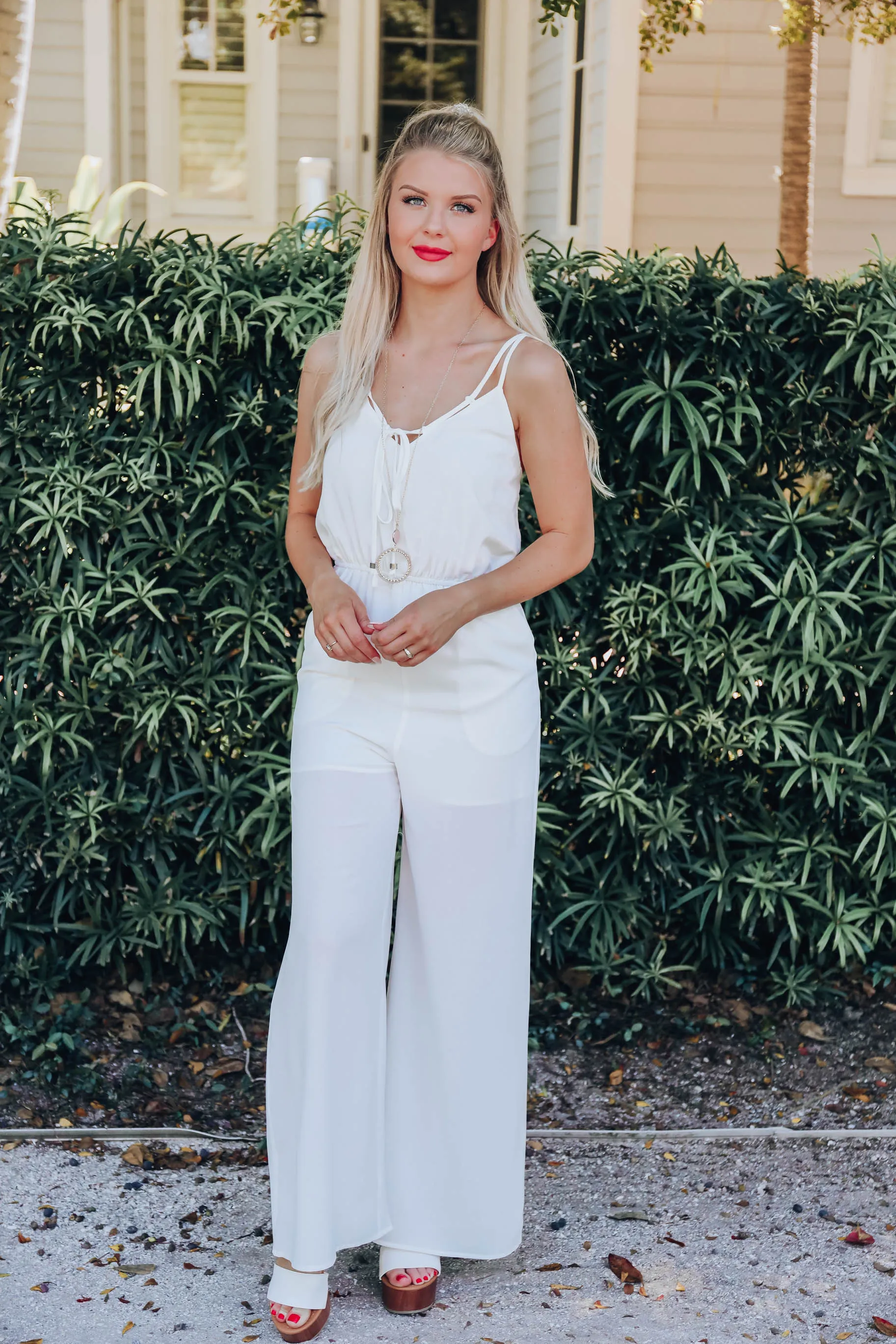 Porcelain Pocketed Jumpsuit
