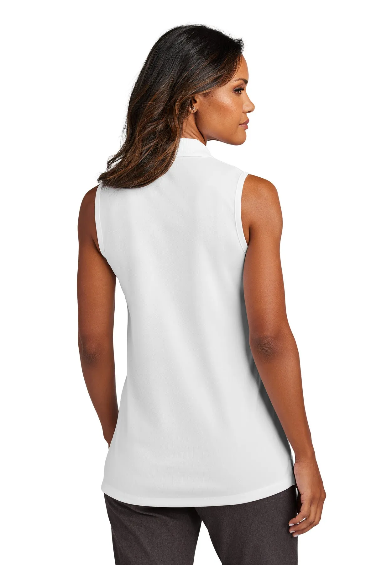 Port Authority Women's Dry Zone UV Micro-Mesh Sleeveless Polo LK110SV White
