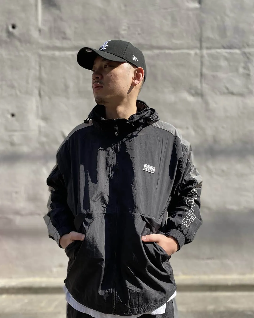 Pro Club Full Court Windbreaker Jacket - Black