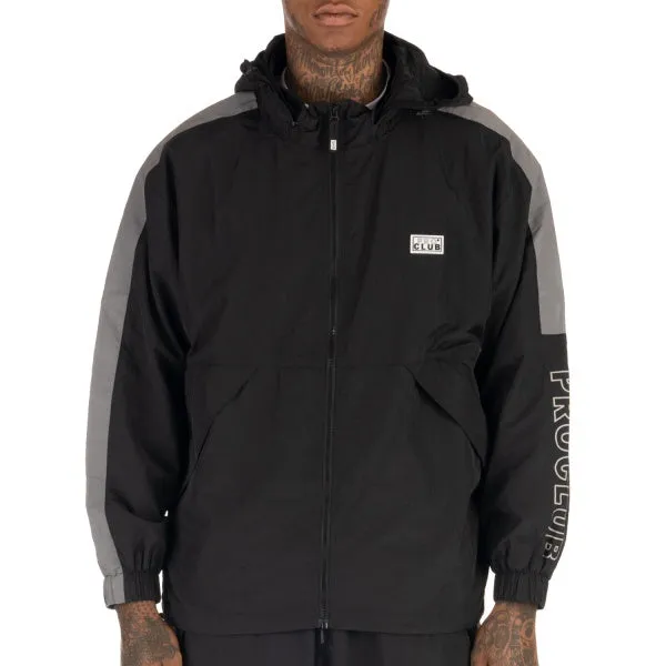 Pro Club Full Court Windbreaker Jacket - Black