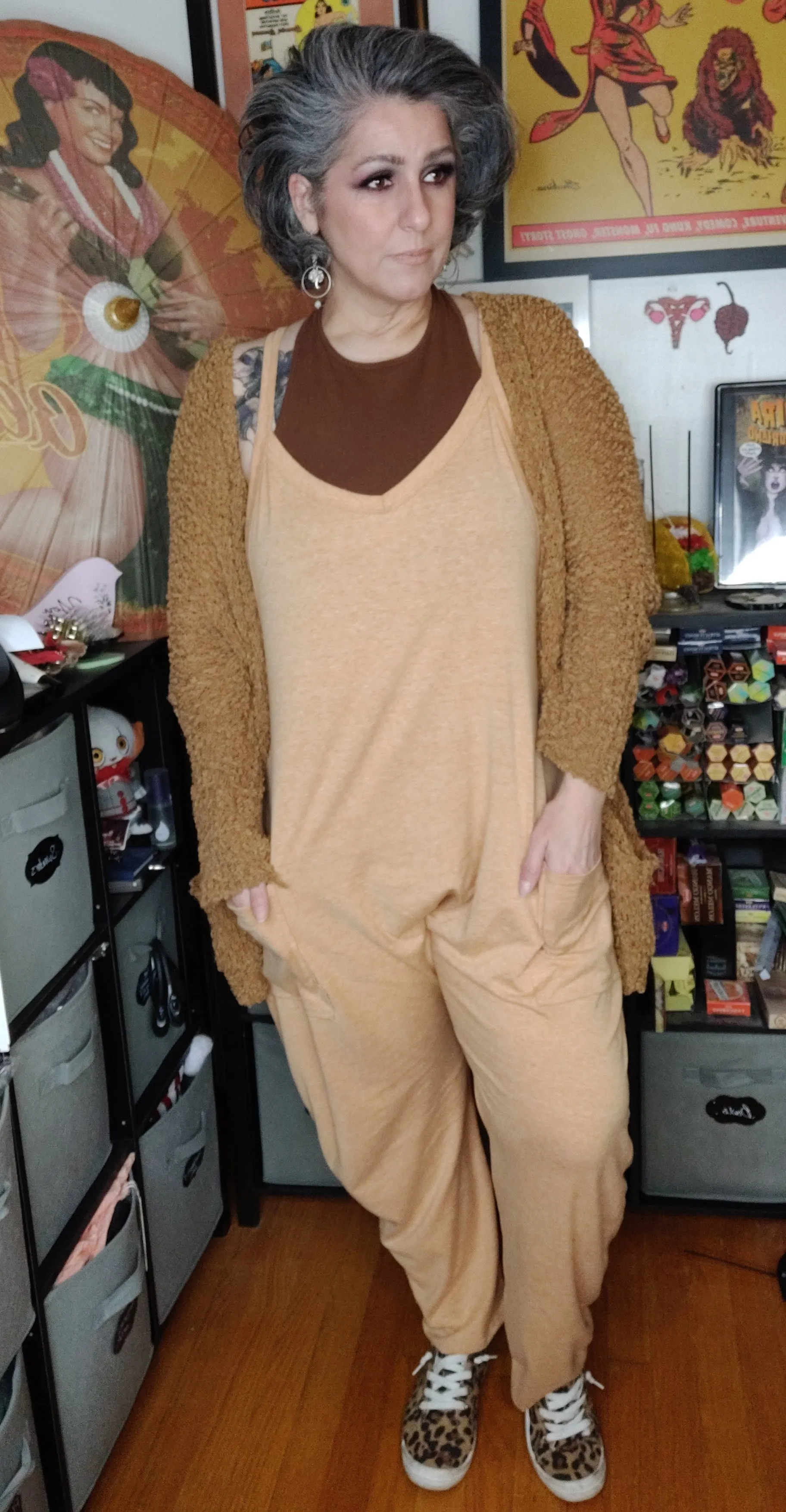 "Better Late Than Never" Solid Harem Jumpsuit