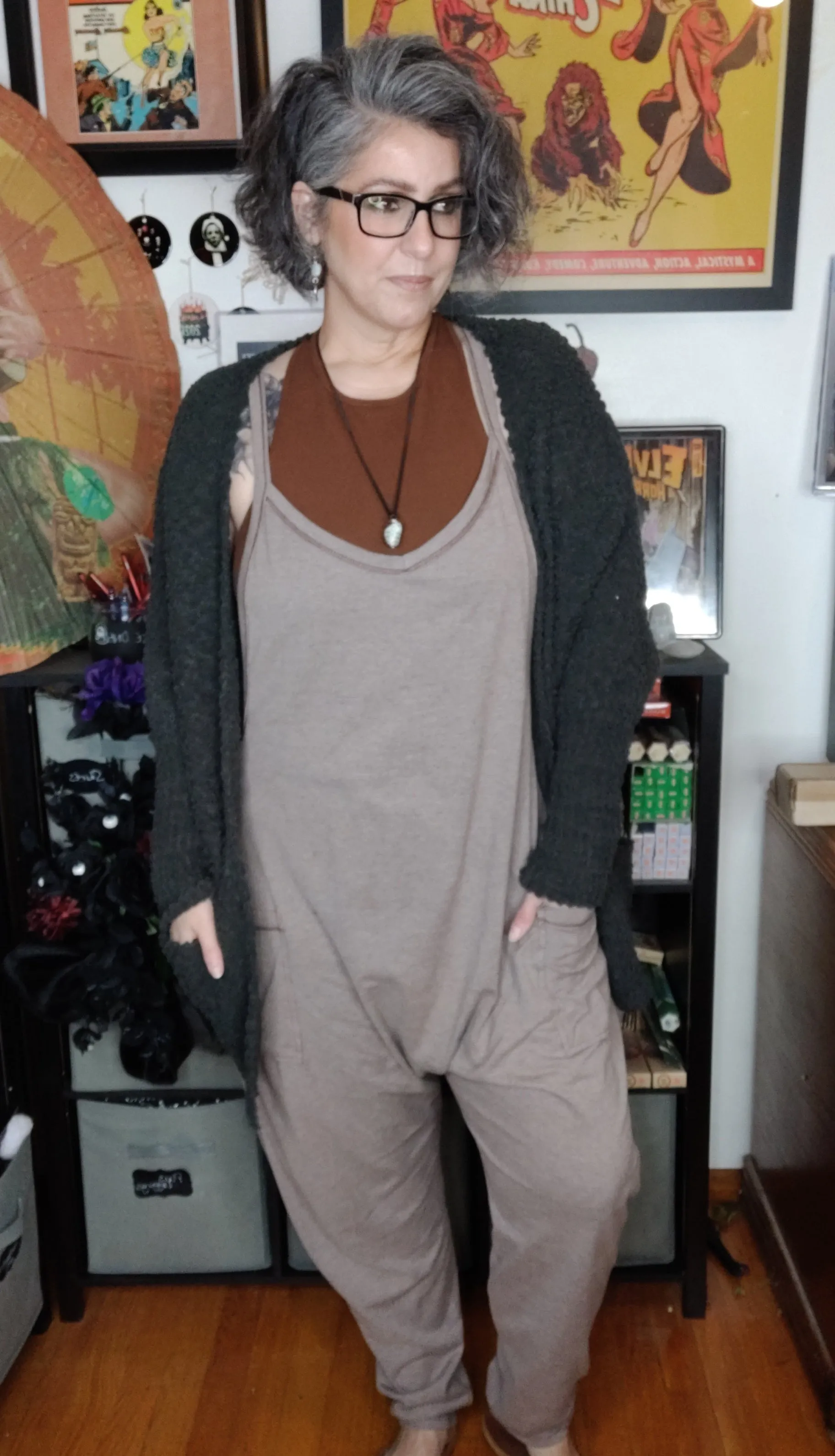 "Better Late Than Never" Solid Harem Jumpsuit