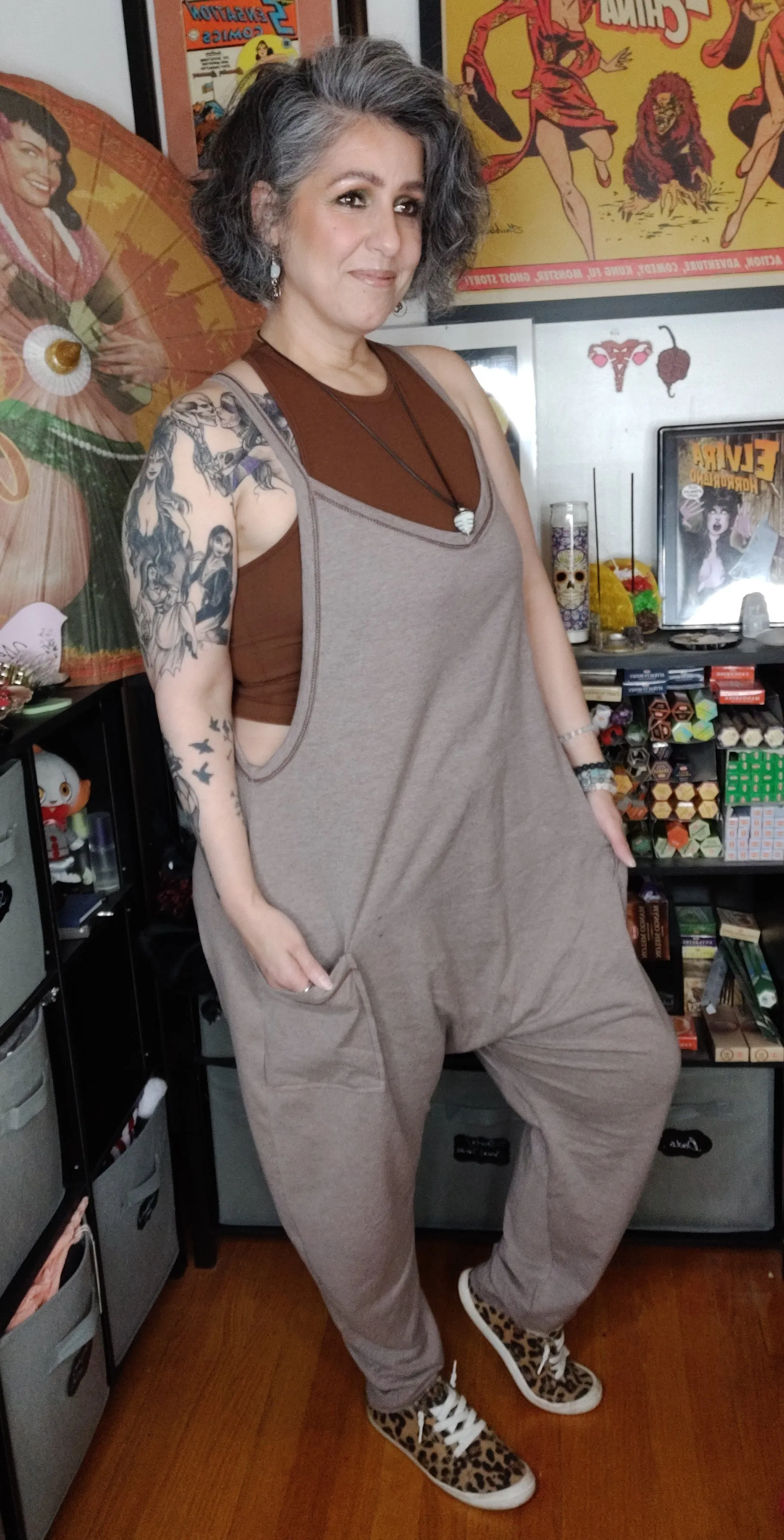 "Better Late Than Never" Solid Harem Jumpsuit