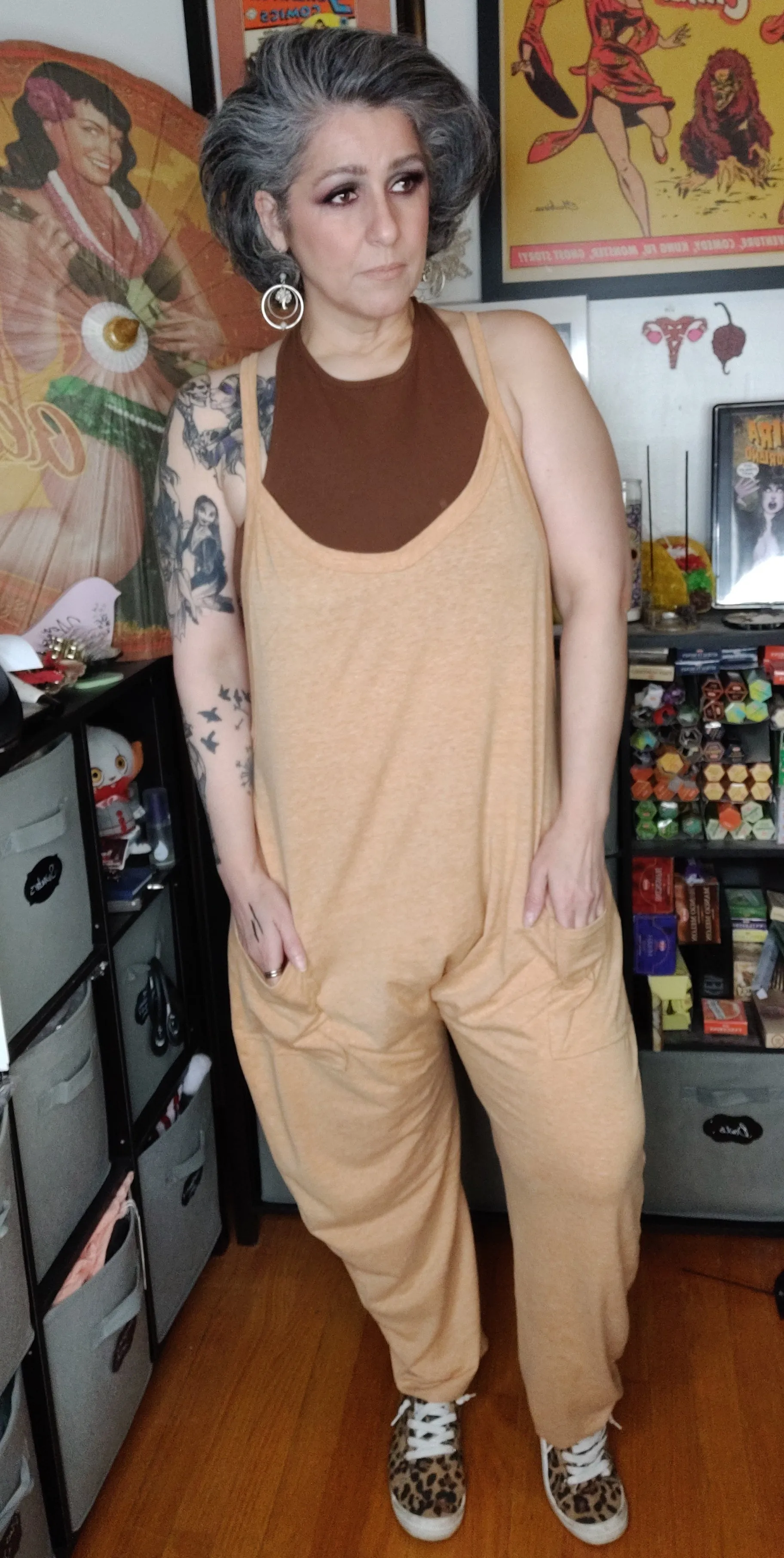 "Better Late Than Never" Solid Harem Jumpsuit