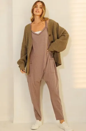 "Better Late Than Never" Solid Harem Jumpsuit