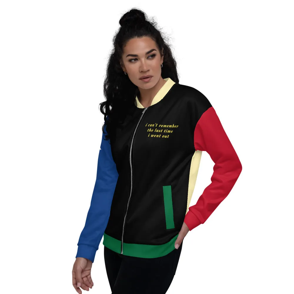 "i can't remember" Bomber Jacket