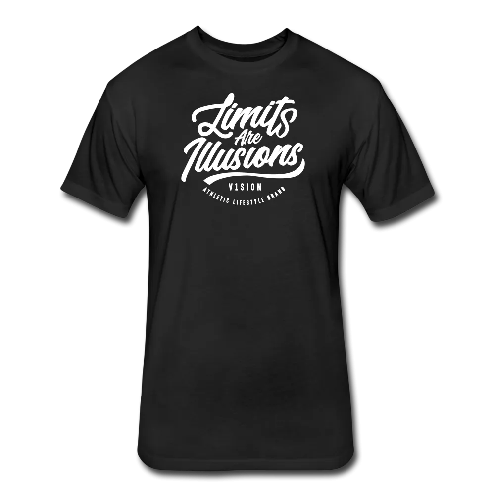 "Limits are Illusions" Fitted Tee "Black"