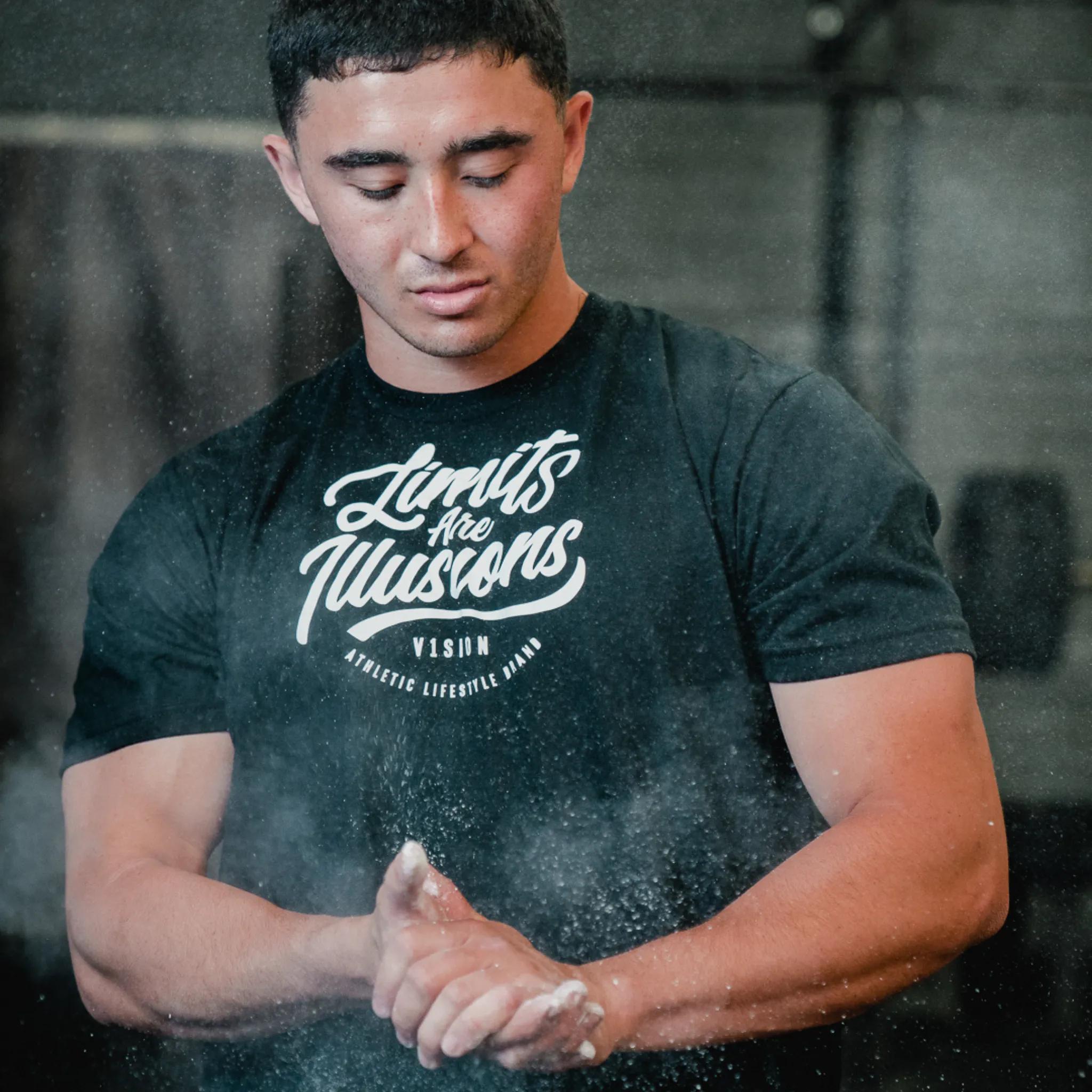 "Limits are Illusions" Fitted Tee "Black"