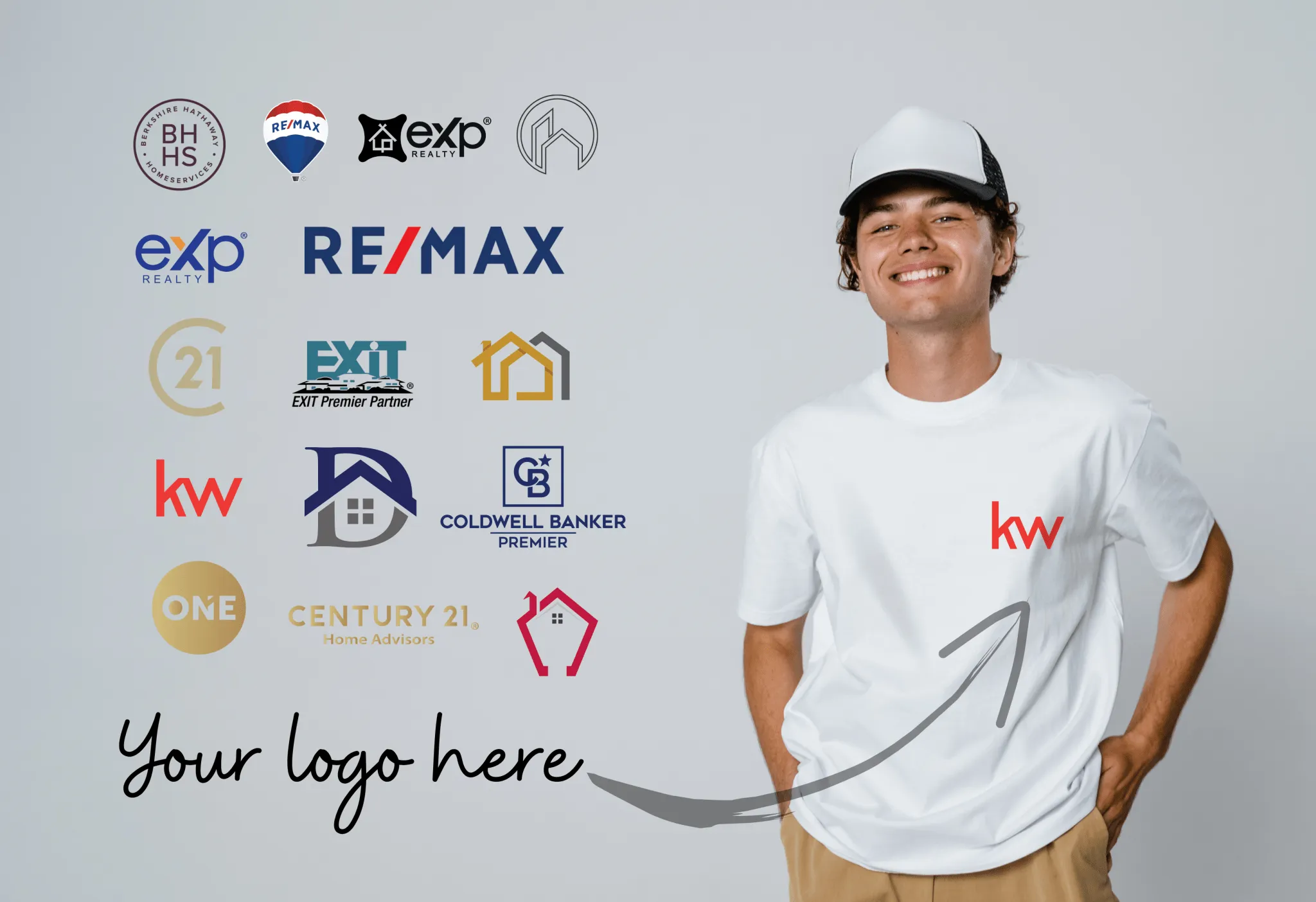 Real Estate T-shirt with Custom Logo