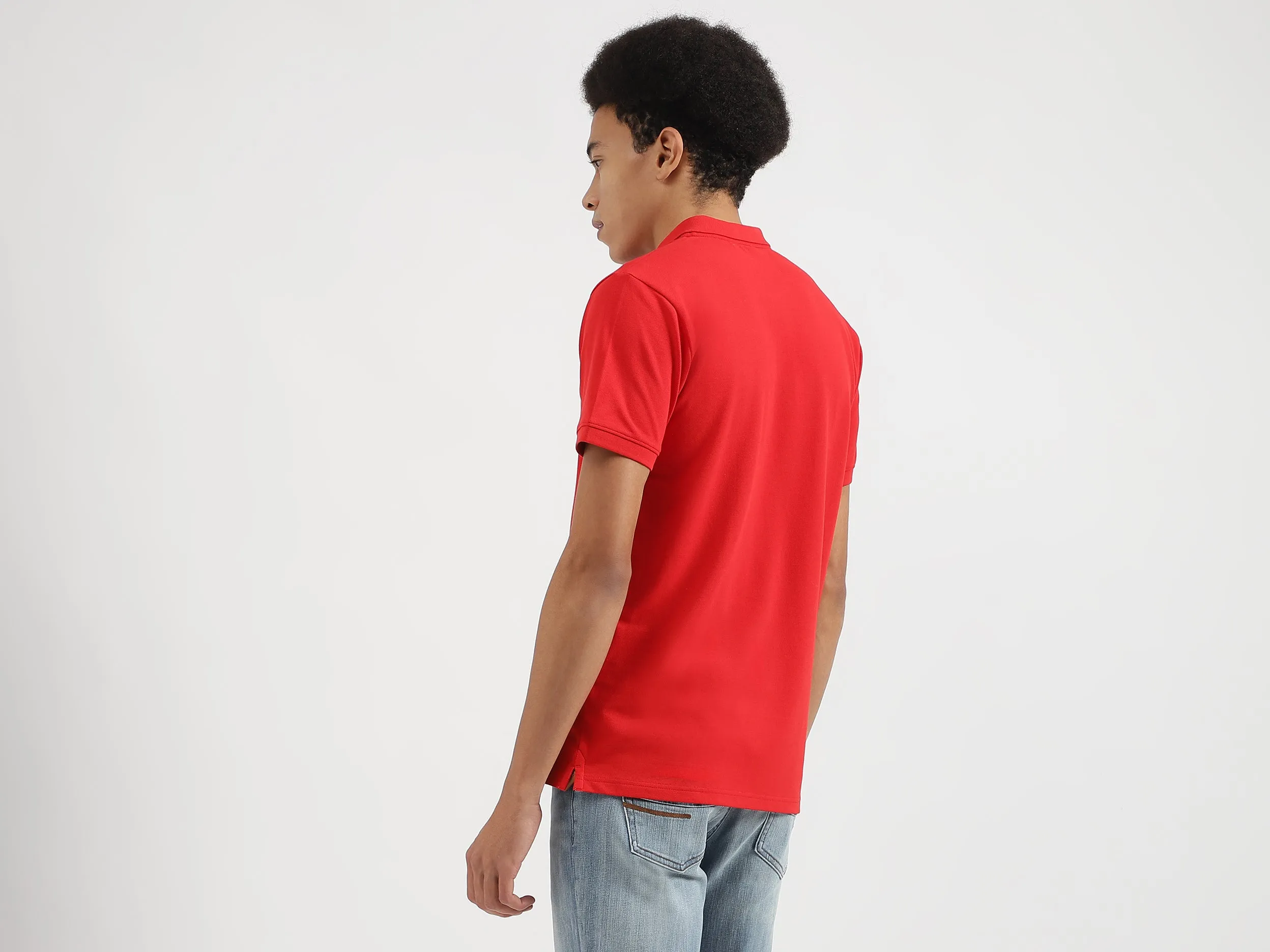 Regular Fit Polo Neck Printed T-Shirts