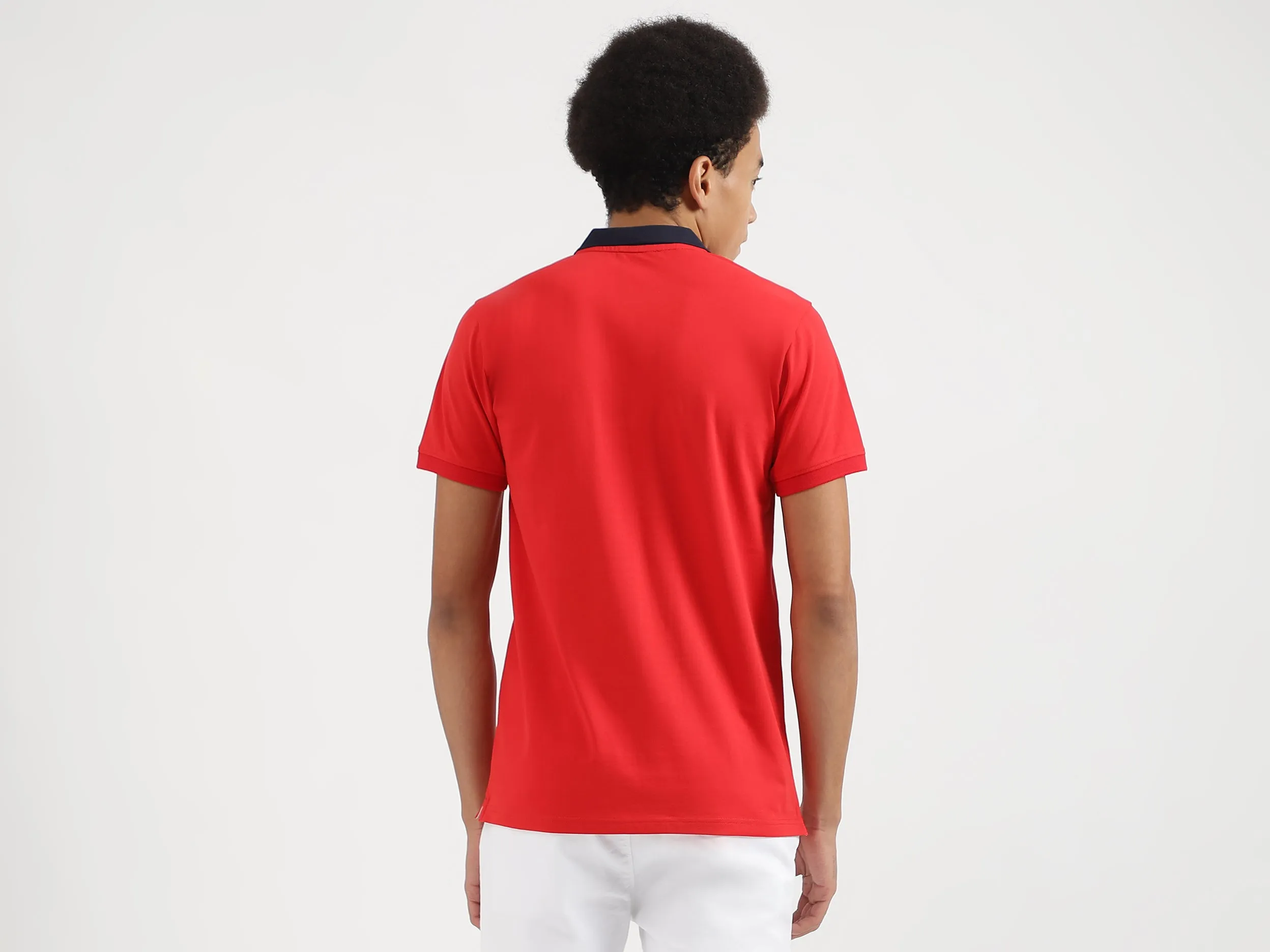 Regular Fit Polo Neck Solid T-Shirts