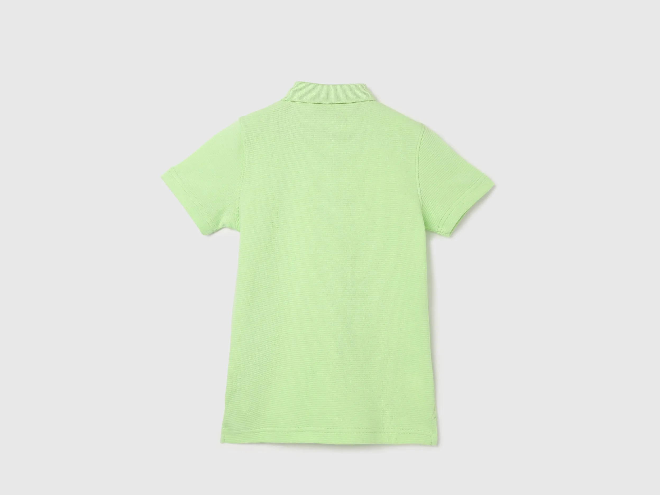 Regular Fit Polo Neck Textured T-Shirts