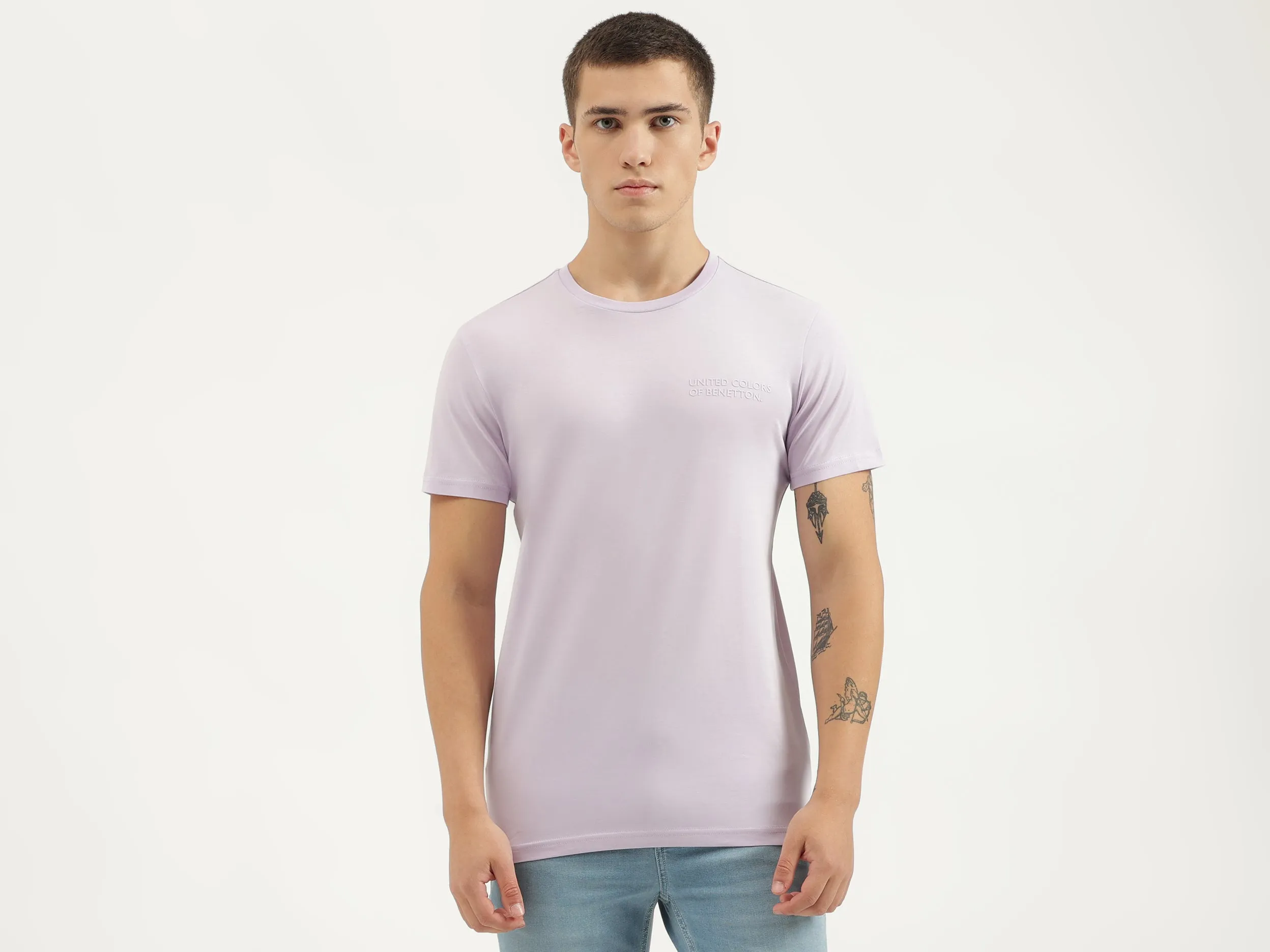 Regular Fit Round Neck Solid T-shirts