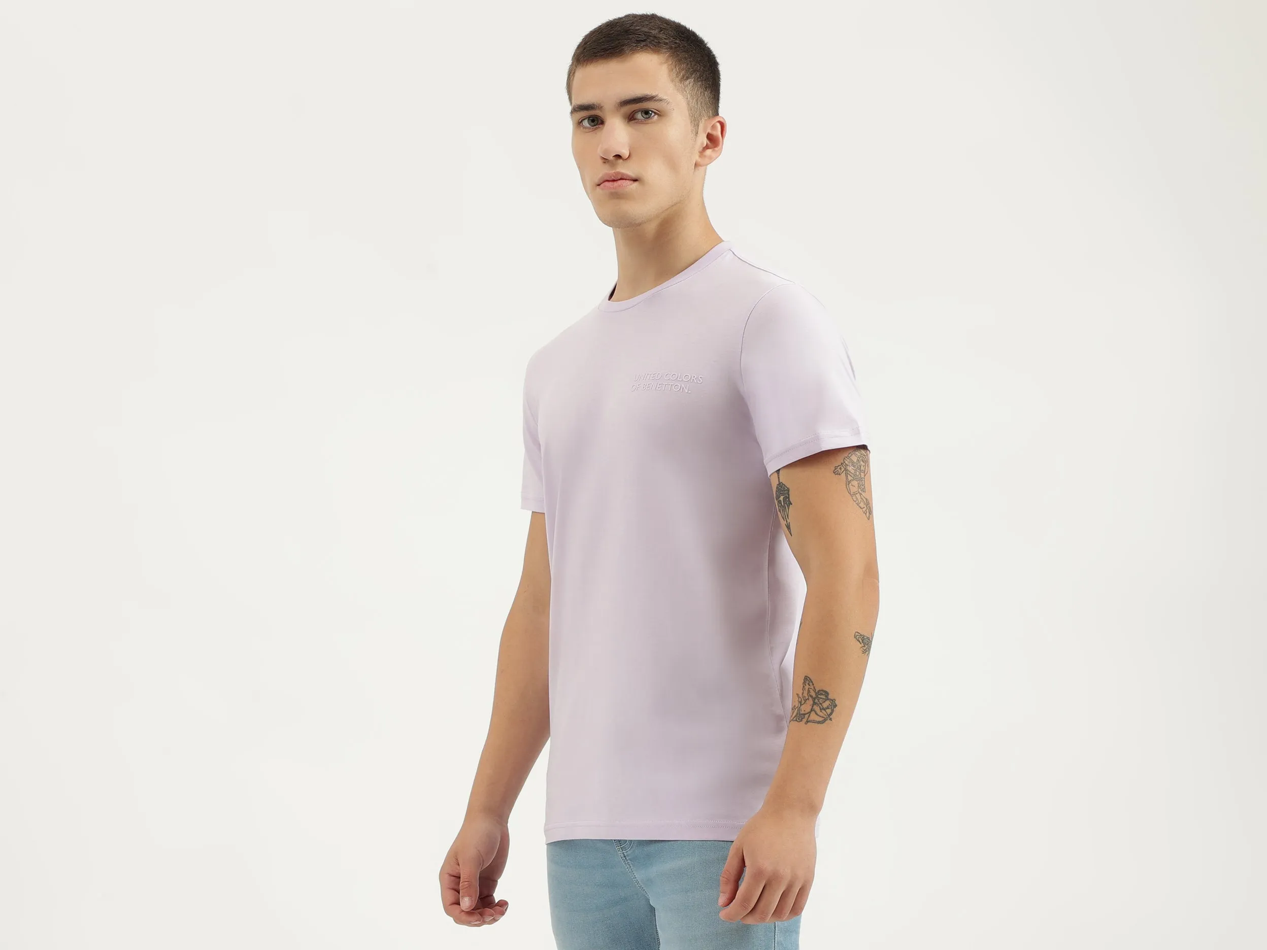 Regular Fit Round Neck Solid T-shirts