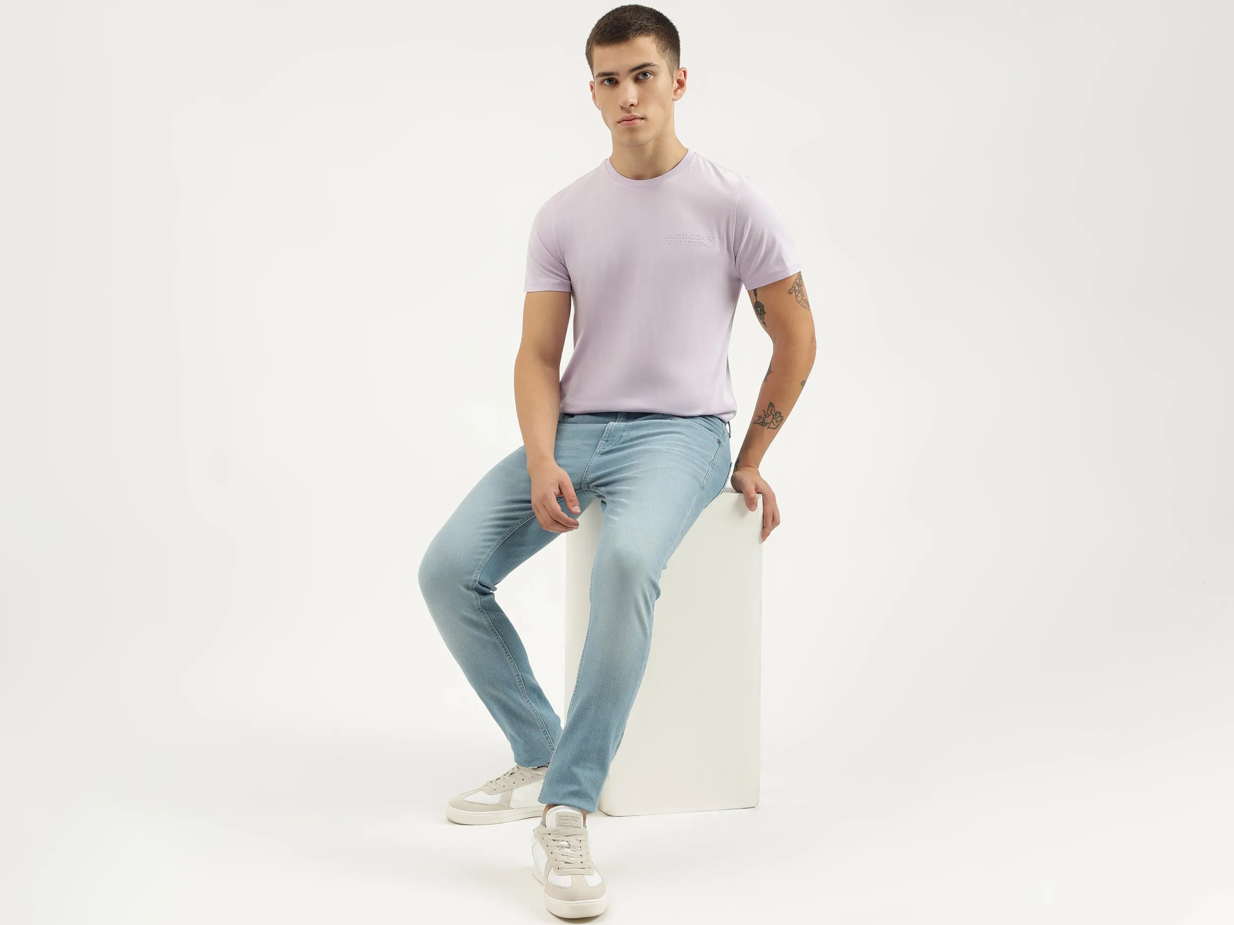 Regular Fit Round Neck Solid T-shirts