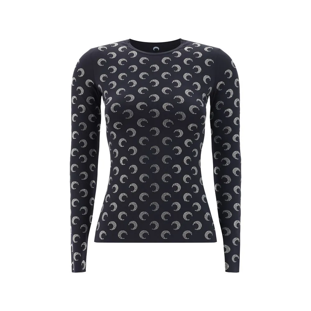 Rhinestoned Moon Top