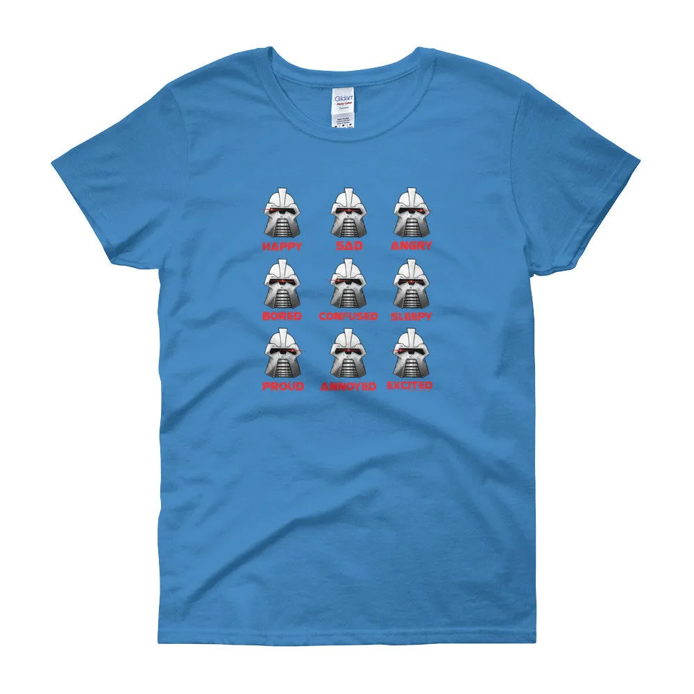 Robot Moods Emotion Charts Fitted T-Shirt