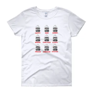 Robot Moods Emotion Charts Fitted T-Shirt
