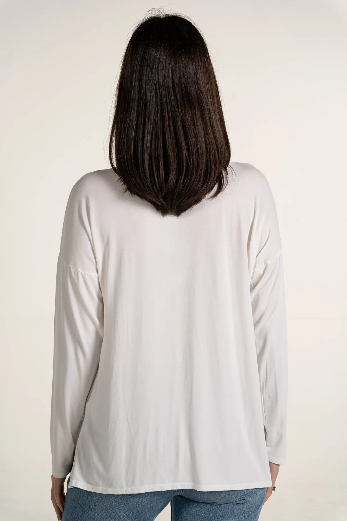 Rock & Roll Long Sleeved Top in white