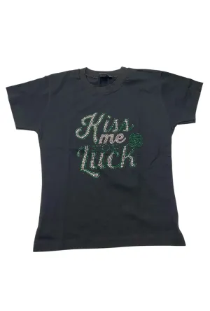 Saint Patrick's Day Kiss Me For Luck Ladies T-Shirt