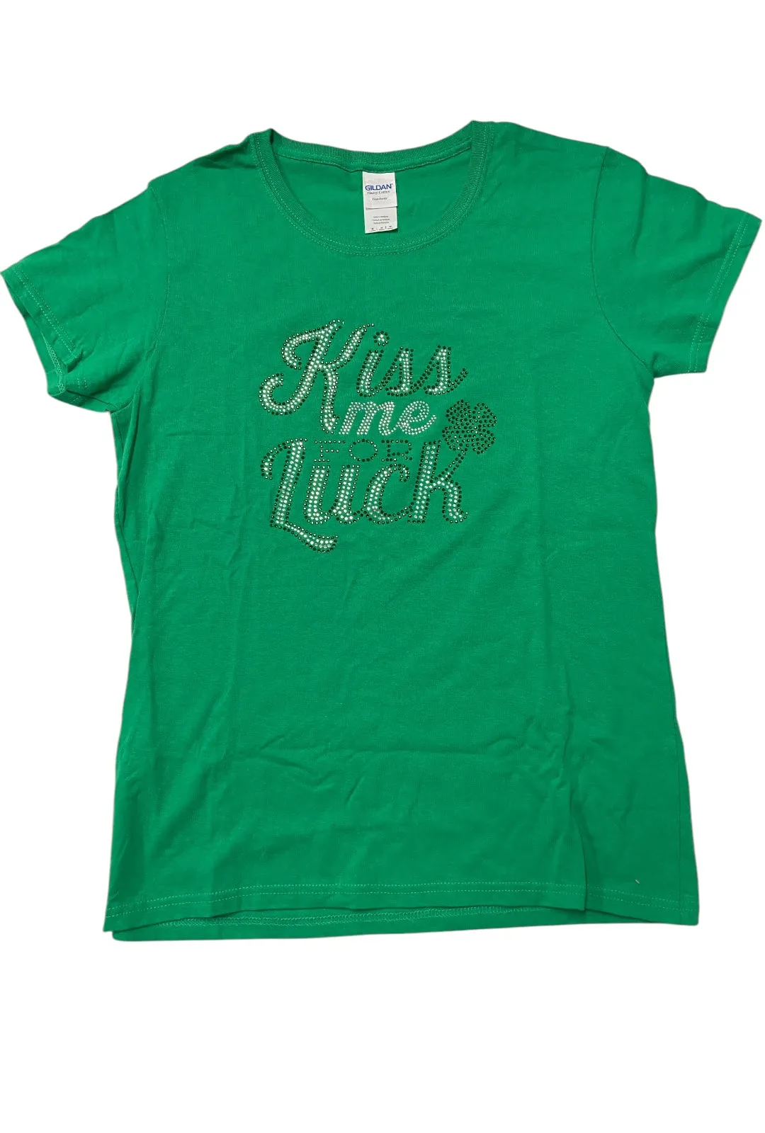 Saint Patrick's Day Kiss Me For Luck Ladies T-Shirt