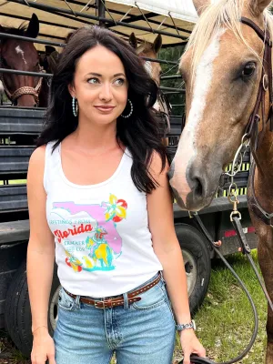 *SALE* Florida Rue Tank- White