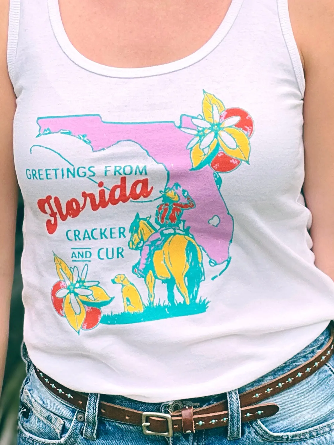 *SALE* Florida Rue Tank- White