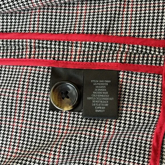 Sanctuary Clothing Womens Plaid Two Button Blazer Jacket Size XL