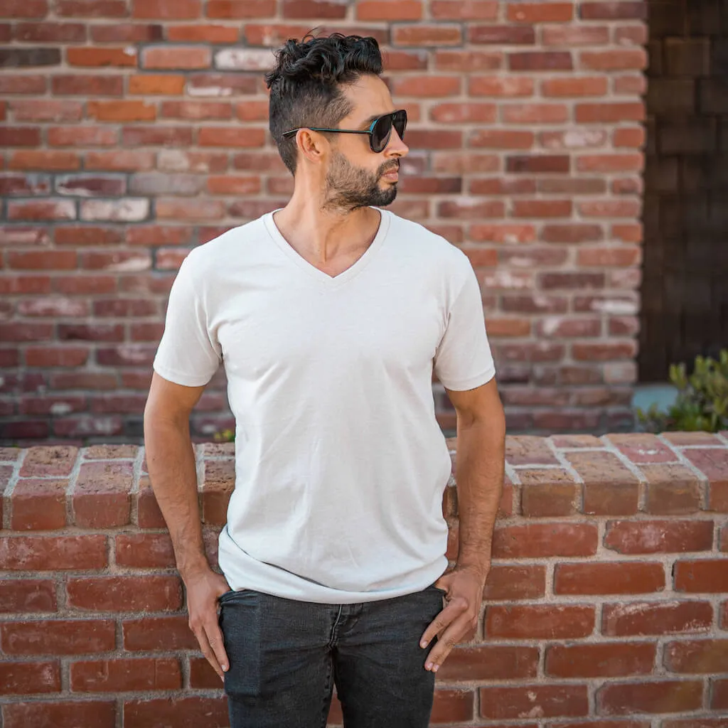 Sand V Neck T-Shirt