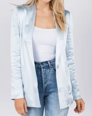 Satin Boyfriend Blazer