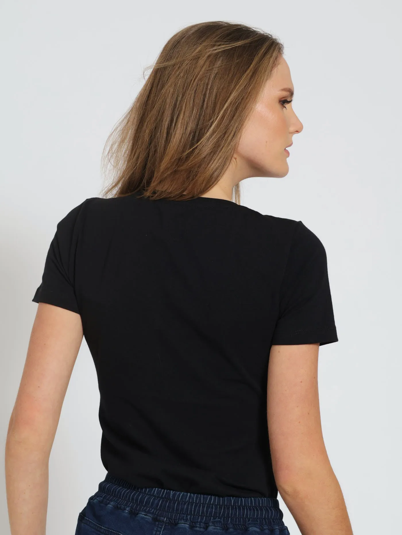 Scoop Neck Bodysuit - Black