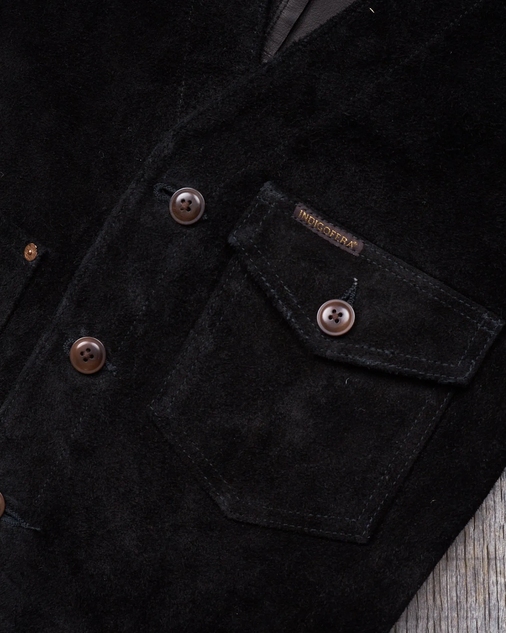 Second Hand Indigofera Harrison Leather Vest Black Size S