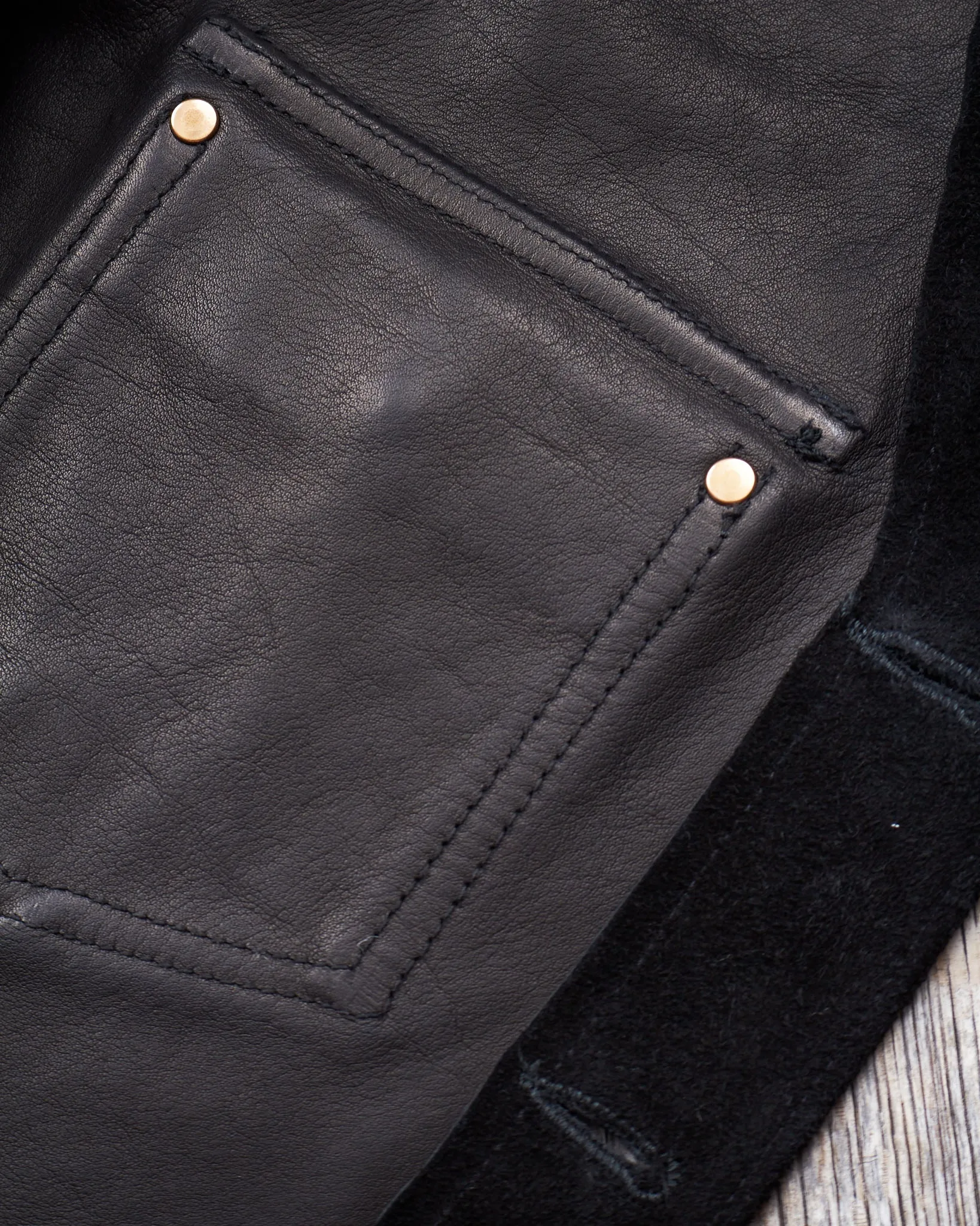 Second Hand Indigofera Harrison Leather Vest Black Size S