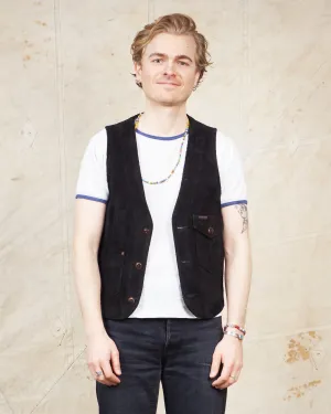 Second Hand Indigofera Harrison Leather Vest Black Size S