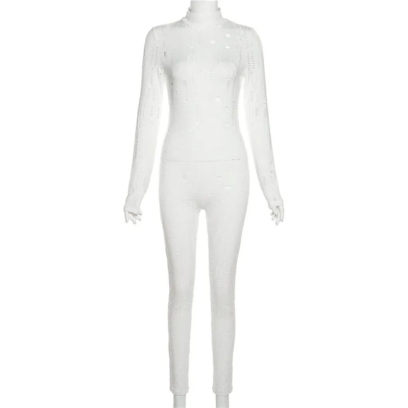 Sexy Cutout Solid Color Jumpsuit（AY1795）
