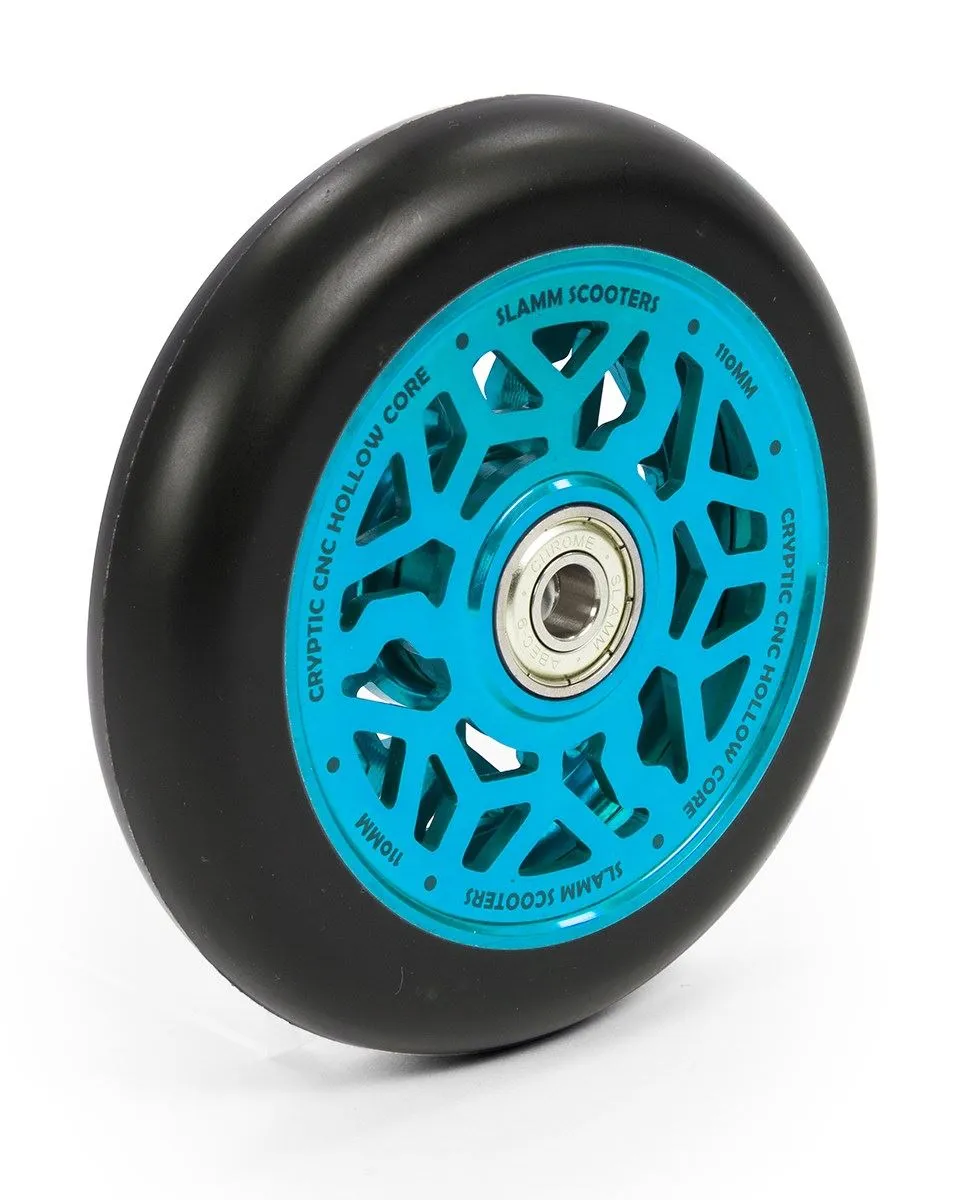 Slamm Scooter 110mm Cryptic Hollow Core Scooter Wheels - Blue