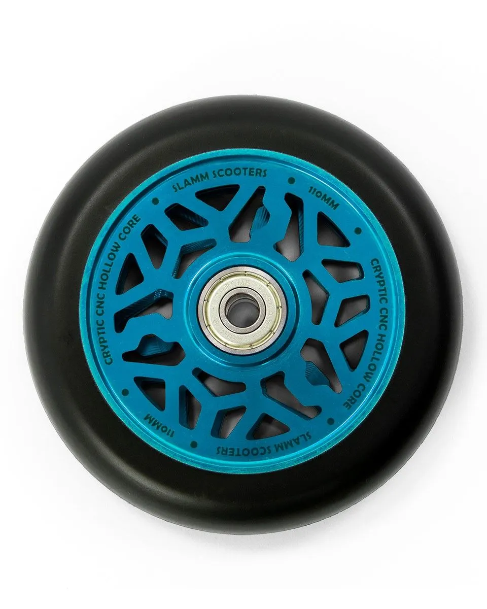 Slamm Scooter 110mm Cryptic Hollow Core Scooter Wheels - Blue