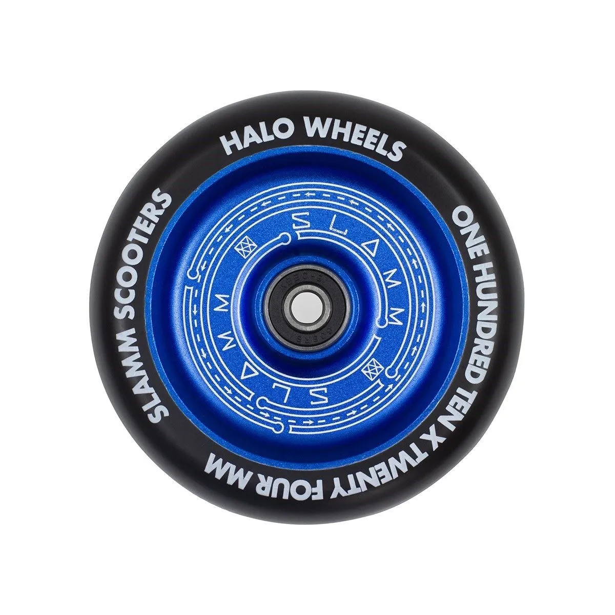 Slamm Scooter 110mm Halo Deep Dish Scooter Wheels - Blue
