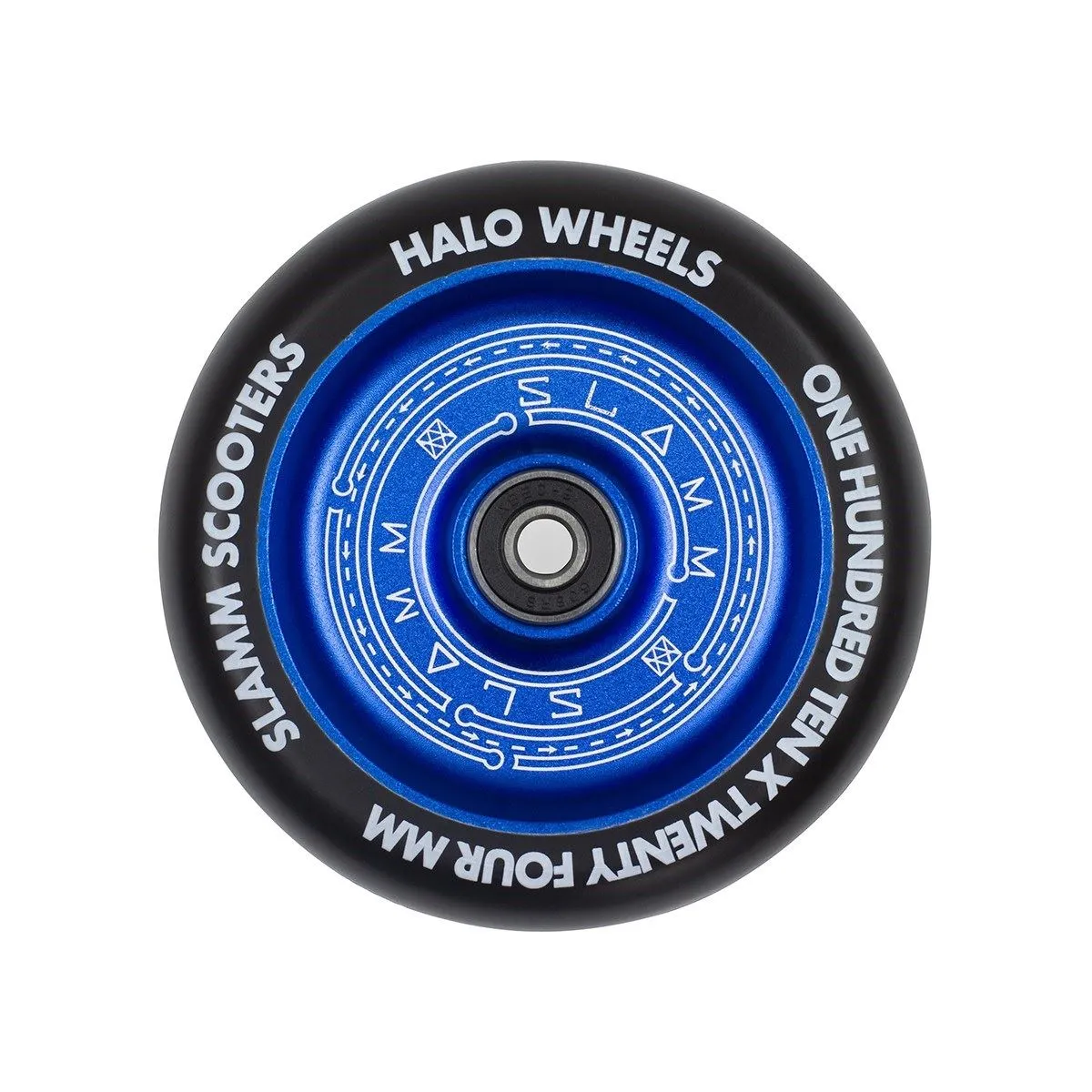 Slamm Scooter 110mm Halo Deep Dish Scooter Wheels - Blue