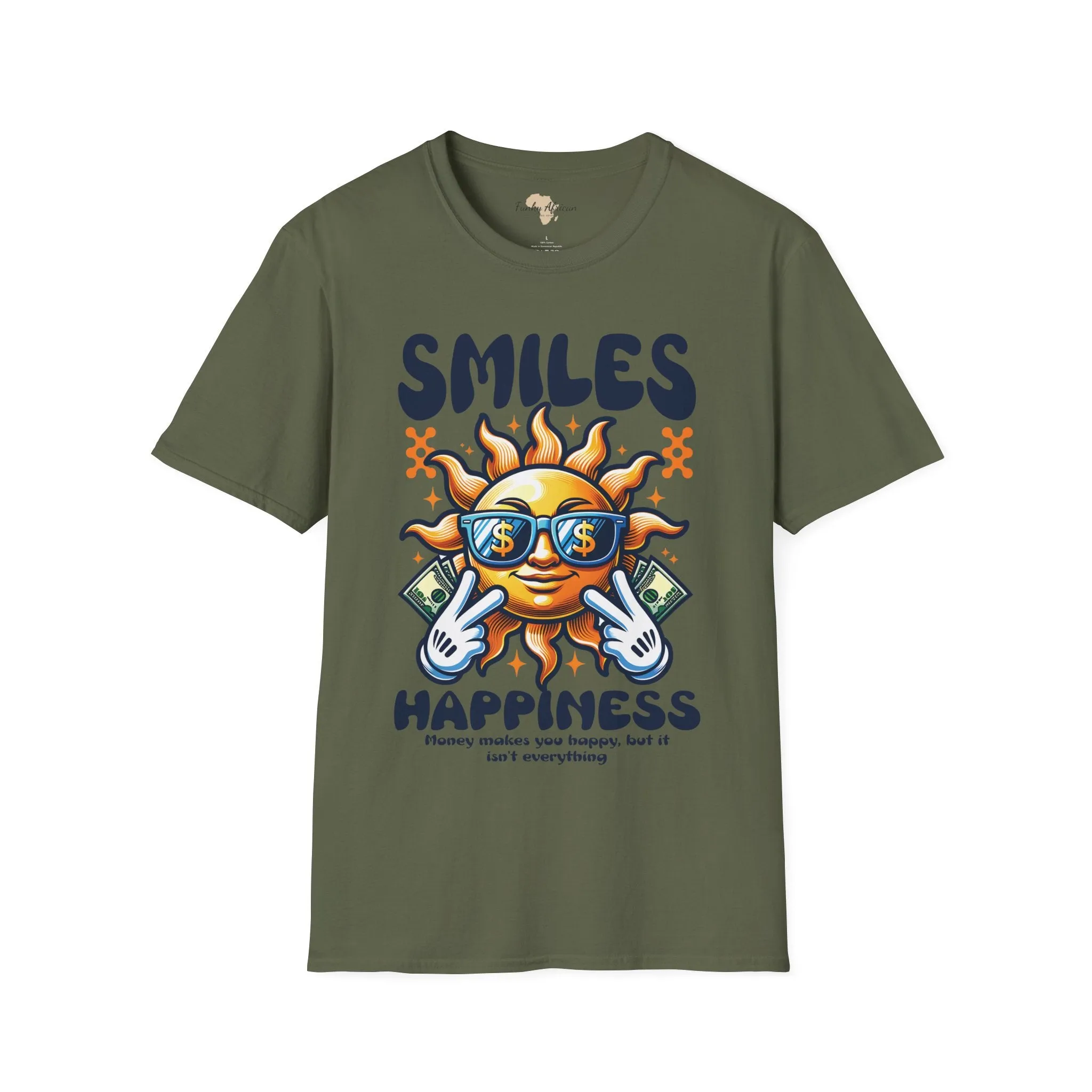 Smiles and happiness unisex softstyle tee