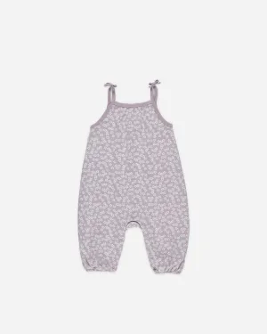 Smocked Jumpsuit || Lavender Ditsy