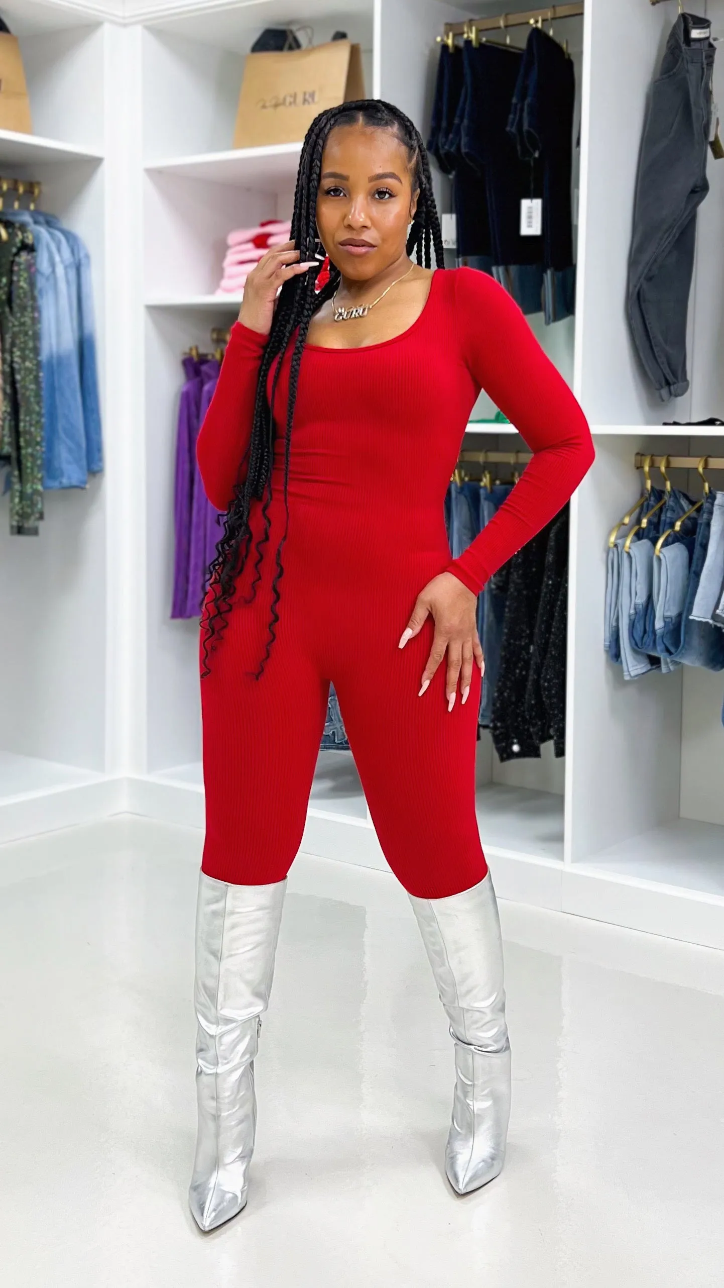 Snatched Scoop Neck Jumpsuit