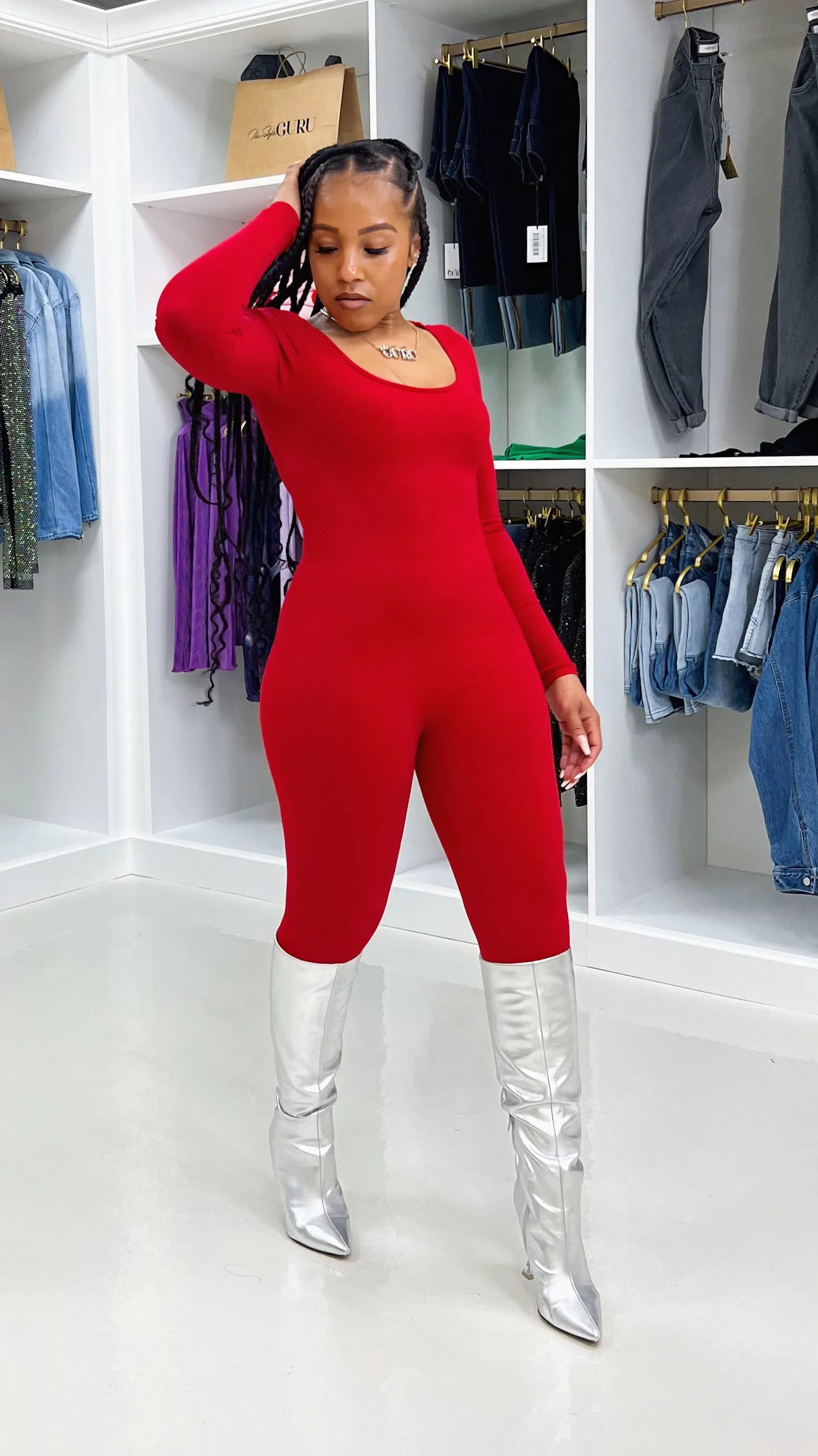 Snatched Scoop Neck Jumpsuit