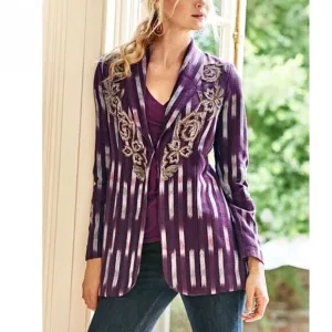 Soft Surroundings Topkapi Beaded Ikat Jacket S