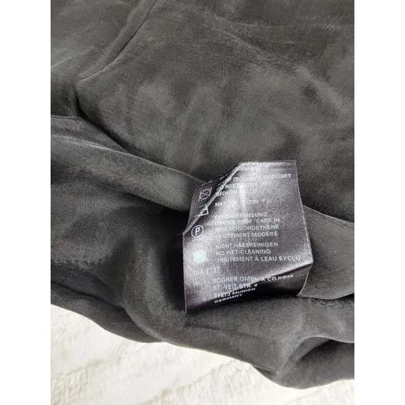 Sonia Bogner Womens Size 10 Black Acetate Blend Straight Skirt Knee Length Lined