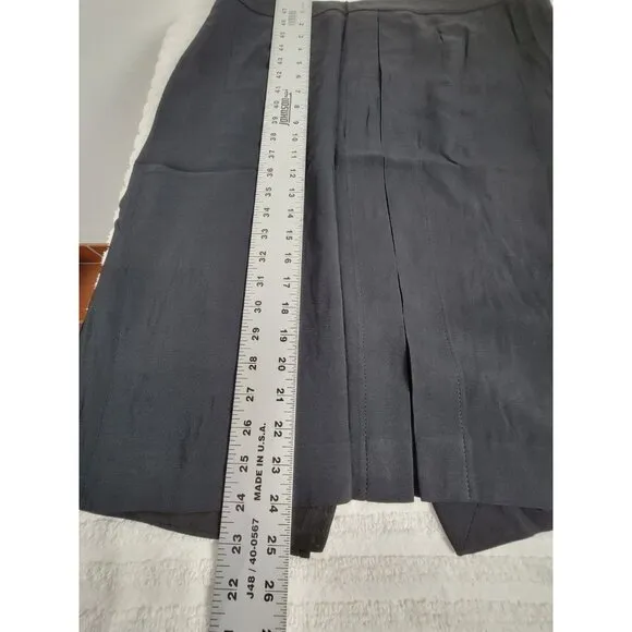 Sonia Bogner Womens Size 10 Black Acetate Blend Straight Skirt Knee Length Lined