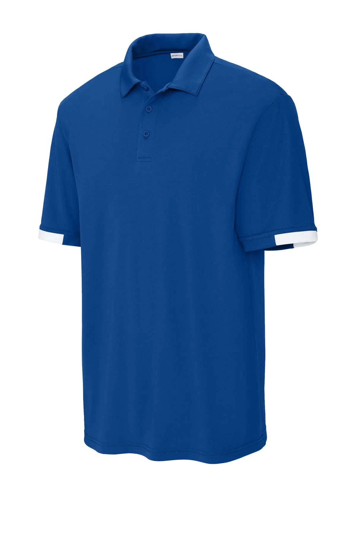 Sport-Tek Club Colorblock Polo ST444 True Royal/ White