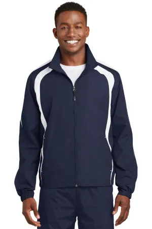 Sport-Tek Colorblock Raglan Jacket. JST60 True Navy/ White