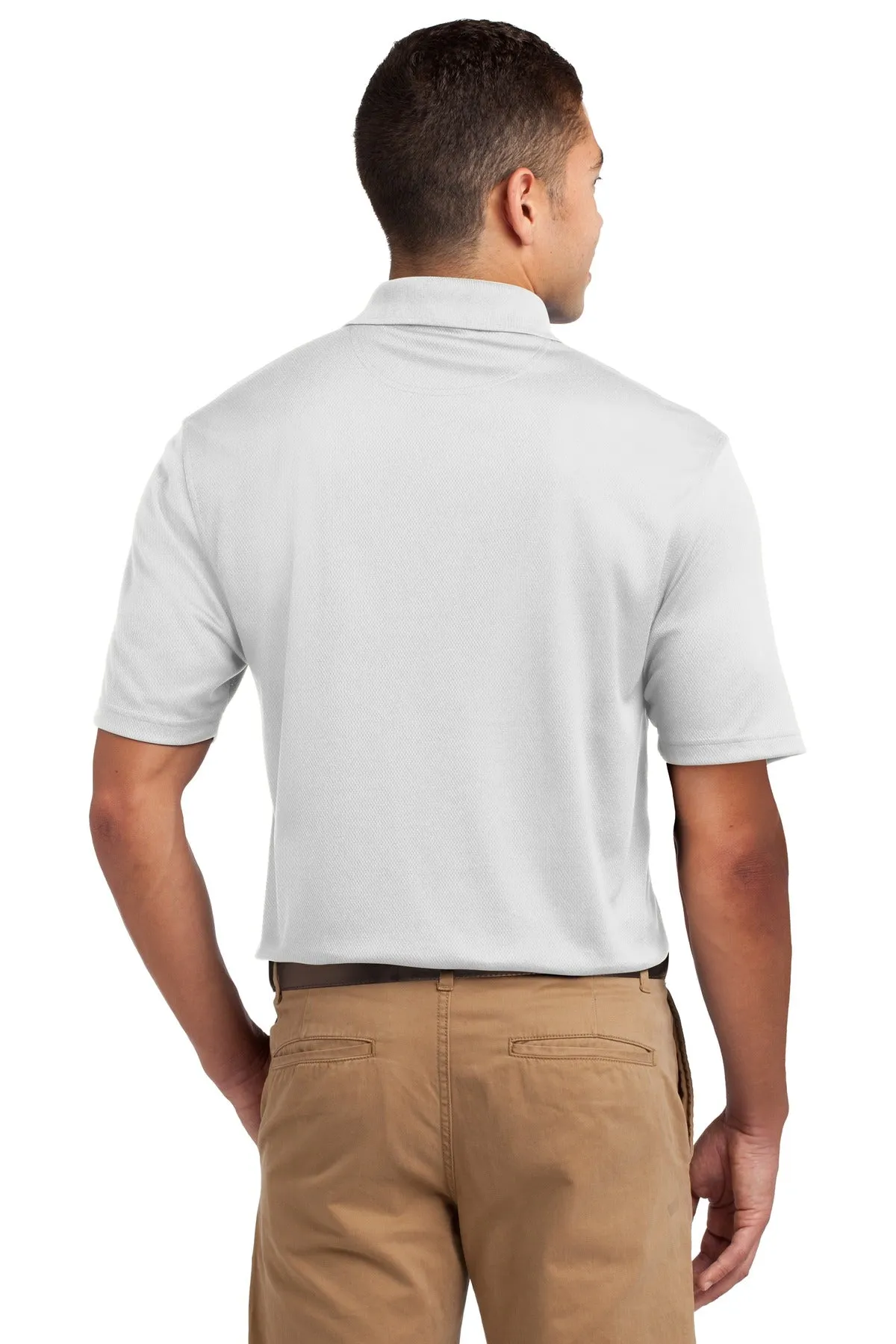 Sport-Tek Dri-Mesh Polo.  K469 White